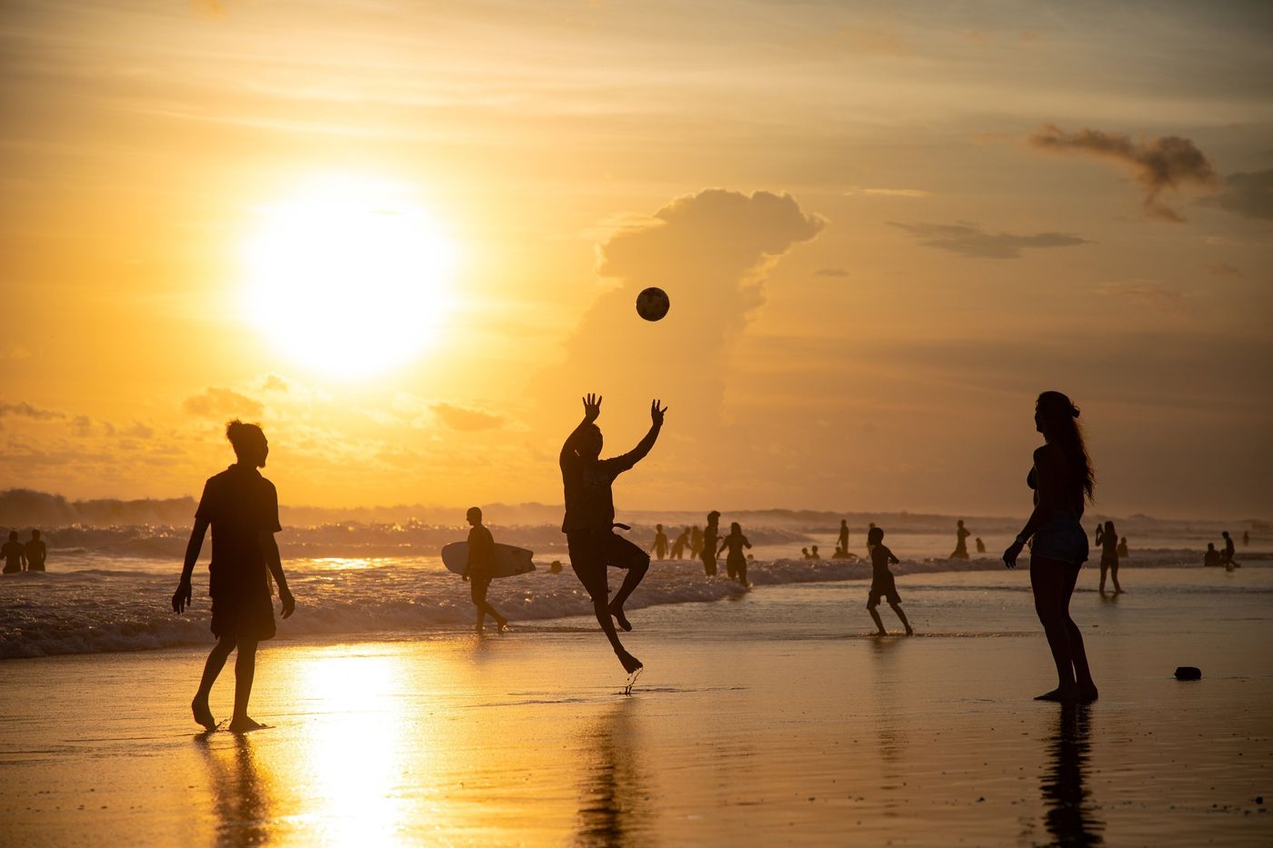 Pôr do sol na praia